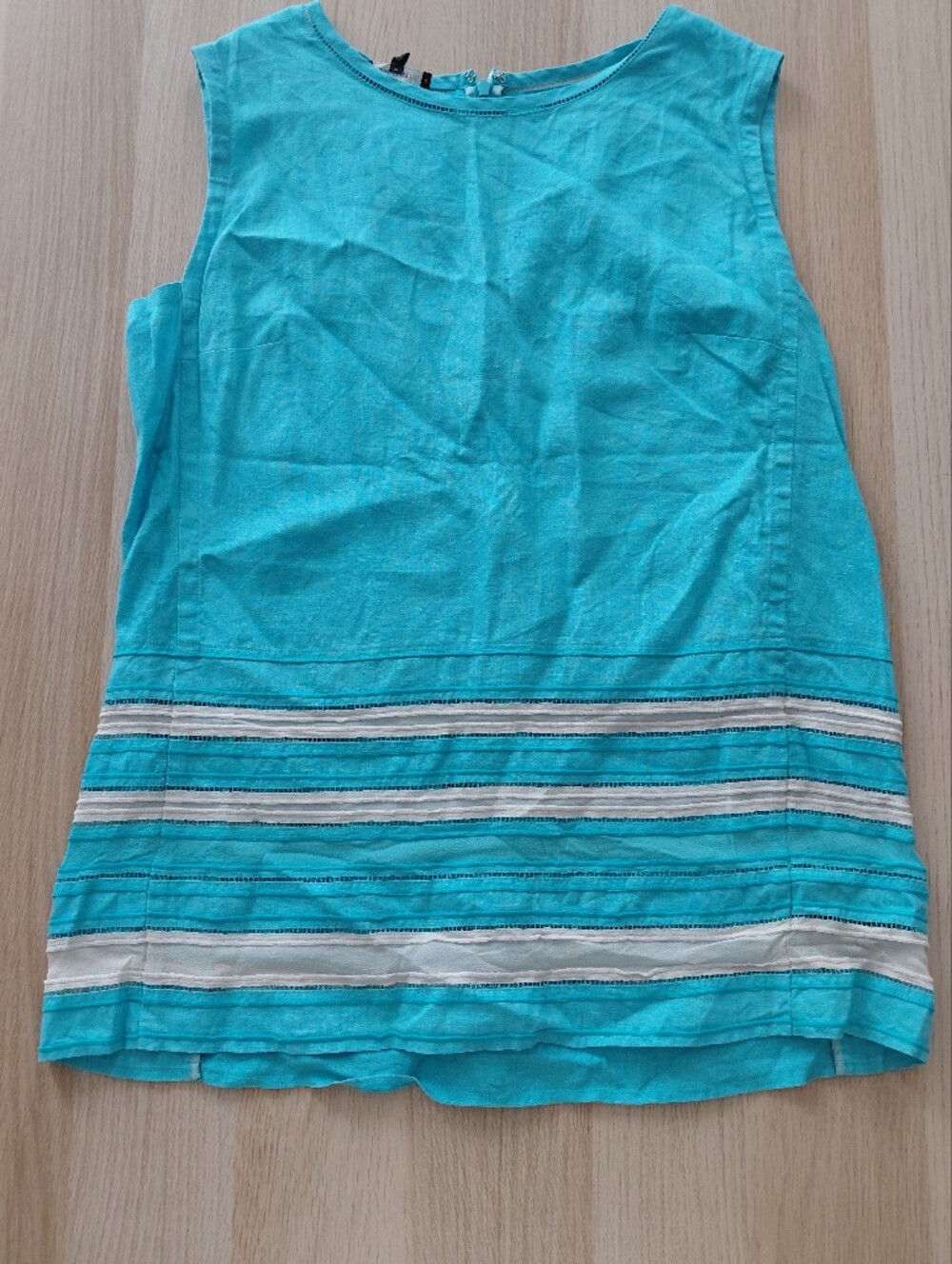 Teal Linen Top